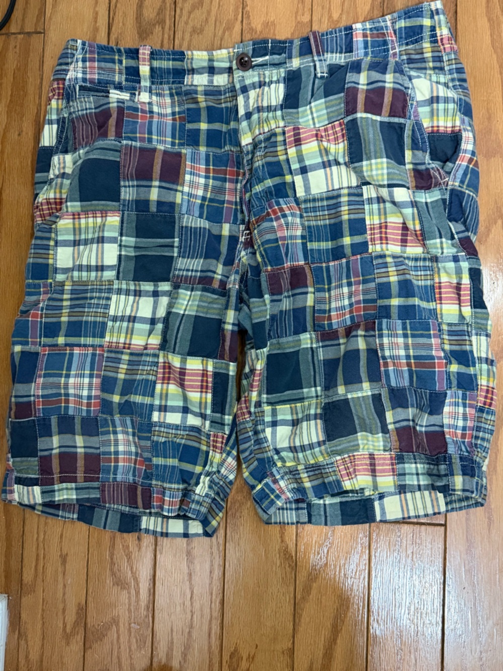 J. Crew Multicolor Patchwork Shorts 32 waist